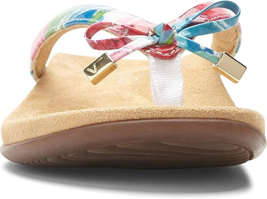 Vionic Women's Bella Toe Post Sandal White Floral Vionic Women's Bella Toe Post Sandal White Floral