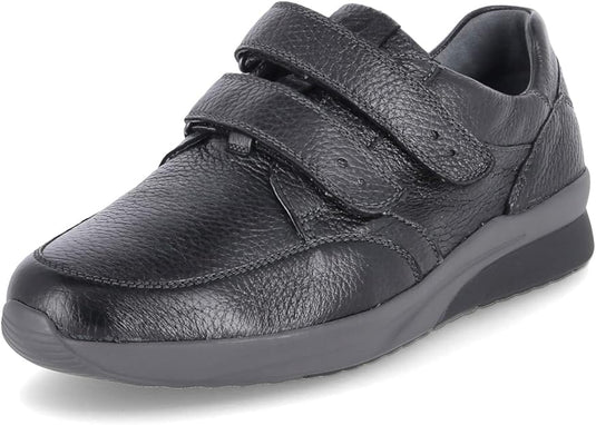 Waldlaufer Men's K-Fabian Velcro Shoe Black Leather Waldlaufer Men's K-Fabian Velcro Shoe Black Leather