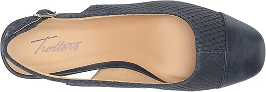Trotters Women's Dea Slingback Sandals Navy Diamond Trotters Women's Dea Slingback Sandals Navy Diamond