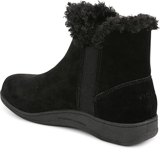 Vionic Unwind Booties Women's Black Suede Vionic Unwind Booties Women's Black Suede