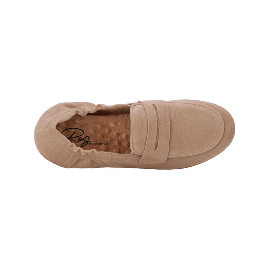 Ros Hommerson Women's Trish Loafer Light Taupe Kid Suede Ros Hommerson Women's Trish Loafer Light Taupe Kid Suede