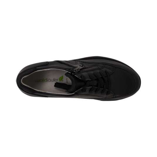 Waldlaufer Women's K-Ramona Sneaker Black Leather Waldlaufer Women's K-Ramona Sneaker Black Leather