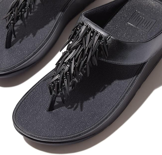 Fitflop Women's Rumba Toe-Thong Sandal Black Fitflop Women's Rumba Toe-Thong Sandal Black