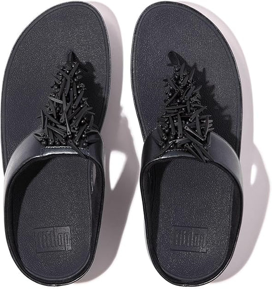 Fitflop Women's Rumba Toe-Thong Sandal Black Fitflop Women's Rumba Toe-Thong Sandal Black