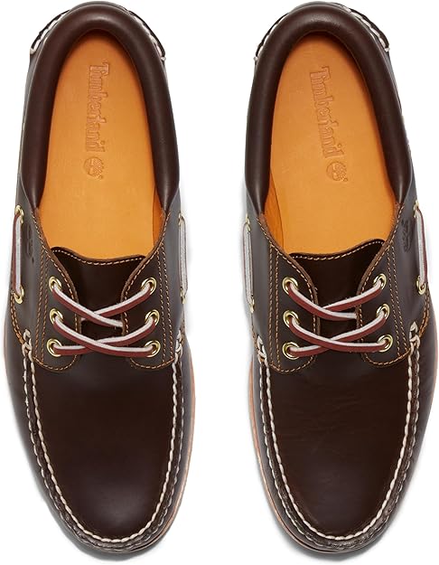 Timberland Men's Authentic 3-Eye Lug Handsewn Boat Brown Timberland Men's Authentic 3-Eye Lug Handsewn Boat Brown