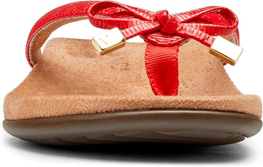 Vionic Women's Bella Toe Post Sandal Cherry Vionic Women's Bella Toe Post Sandal Cherry