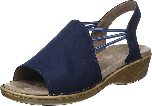 Jenny by Ara Women's Kimmy Sandal Navy Suede