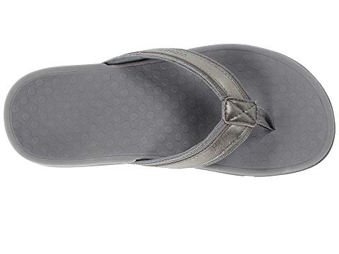 Vionic Women's Tide II Toe Post Sandals Pewter Metallic Vionic Women's Tide II Toe Post Sandals Pewter Metallic