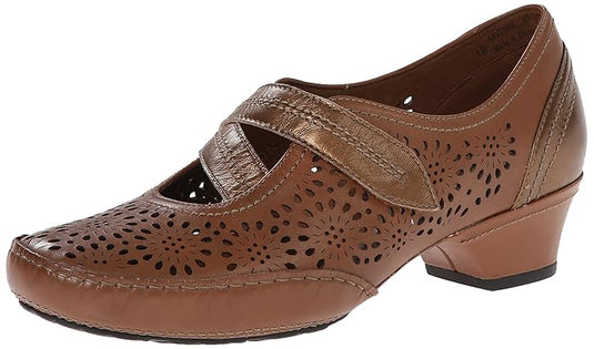 Aravon Women's Flex Lacey Dress Sandal Brown