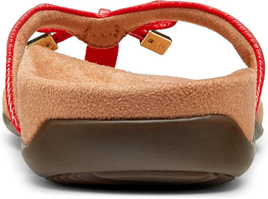 Vionic Women's Bella Toe Post Sandal Cherry Vionic Women's Bella Toe Post Sandal Cherry