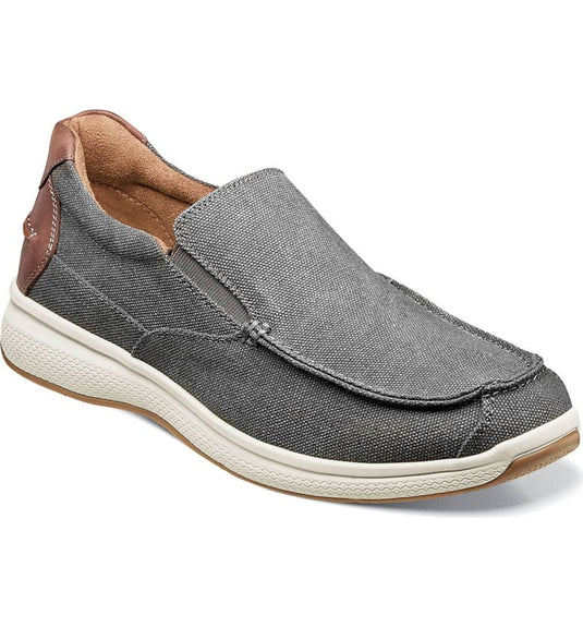 Florsheim Men's Great Lakes Canvas Moc Toe Slip-on Gray Florsheim Men's Great Lakes Canvas Moc Toe Slip-on Gray