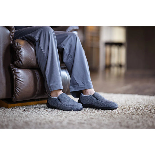 Powerstep Men's Twin-Gore Slippers Charcoal