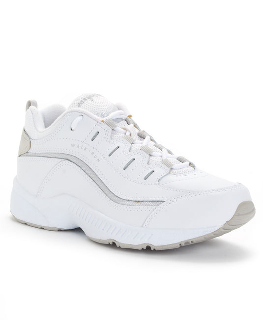Easy Spirit Women's Romy Walking Shoes White/Grey Leather Easy Spirit Women's Romy Walking Shoes White/Grey Leather