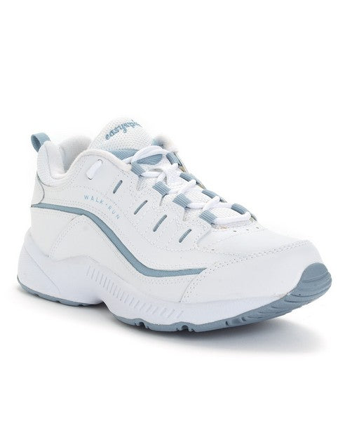 Easy Spirit Women's Romy Walking Shoes White/Light Blue Leather Easy Spirit Women's Romy Walking Shoes White/Light Blue Leather