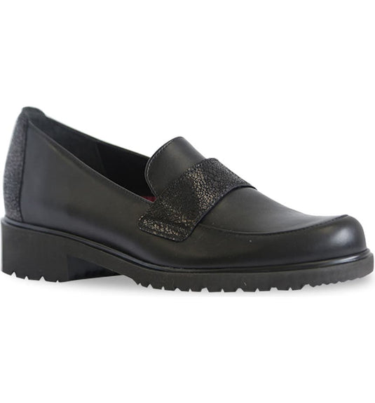 Munro Women's Geena Slip-on Black leather Munro Women's Geena Slip-on Black leather