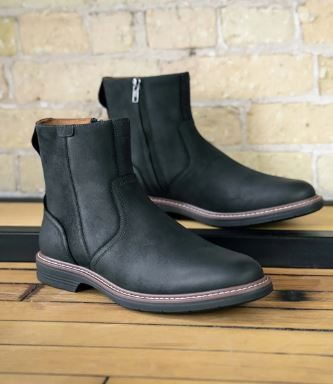 Florsheim Men's Norwalk Plain Toe Side Zip Boot Black - Free Socks Florsheim Men's Norwalk Plain Toe Side Zip Boot Black - Free Socks