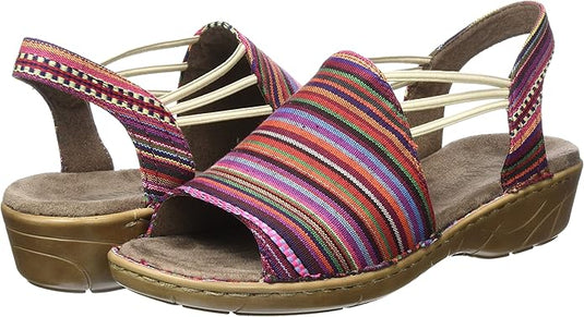 Jenny by Ara Women's Kimmy Sandal Canvas Multi Jenny by Ara Women's Kimmy Sandal Canvas Multi