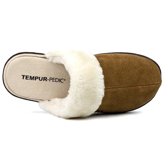 Tempur-Pedic Womens Kensley Scuff Slippers Tan Tempur-Pedic Womens Kensley Scuff Slippers Tan