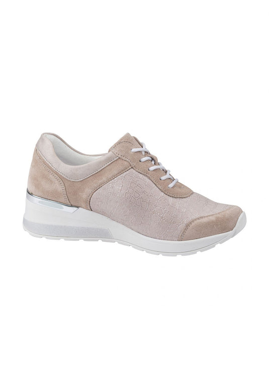 Waldlaufer Women's H-Clara Soft Lace up Sneaker Apricot