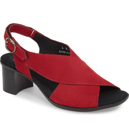 Munro Women's Laine Sling Back Sandals Red Nubuck Munro Women's Laine Sling Back Sandals Red Nubuck