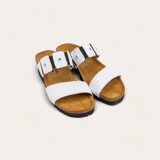Naot Women's Ashley Slide Sandals White Leather Naot Women's Ashley Slide Sandals White Leather