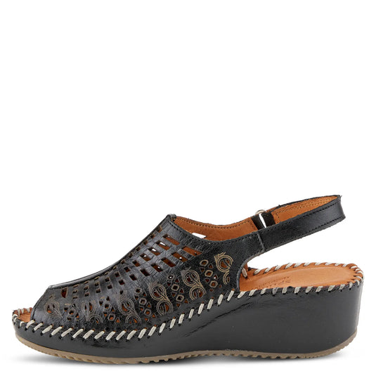 SPRING STEP WOMEN'S BOHEMIANISH SANDAL BLACK SPRING STEP WOMEN'S BOHEMIANISH SANDAL BLACK