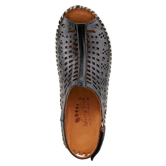 SPRING STEP WOMEN'S BOHEMIANISH SANDAL BLACK SPRING STEP WOMEN'S BOHEMIANISH SANDAL BLACK