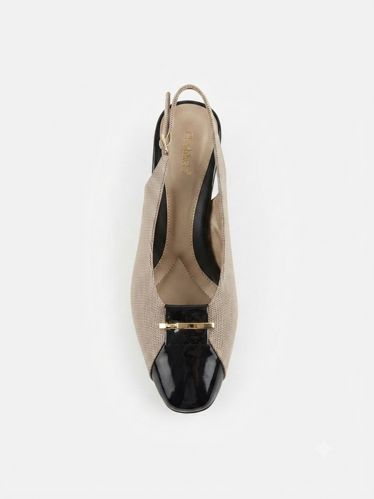 Beautifeel Women's Lauren Champagne / Black Mesh suede Beautifeel Women's Lauren Champagne / Black Mesh suede