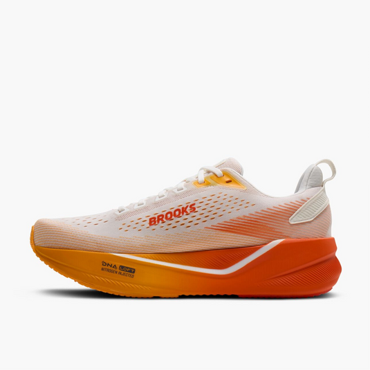 Brooks Men's Ghost Max 4 Run/Walk - White/Orange/Red Brooks Men's Ghost Max 4 Run/Walk - White/Orange/Red