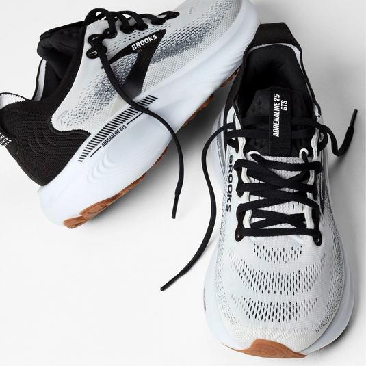 Brooks Men's Adrenaline GTS 25 Sneaker White/Black/White Brooks Men's Adrenaline GTS 25 Sneaker White/Black/White