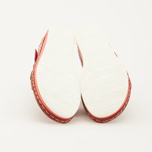 Spring Step L'Artiste Women's Caiman Slide Sandal Red Multi Spring Step L'Artiste Women's Caiman Slide Sandal Red Multi