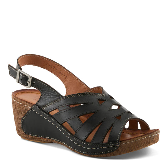 SPRING STEP WOMEN'S CATHY SANDALS BLACK SPRING STEP WOMEN'S CATHY SANDALS BLACK