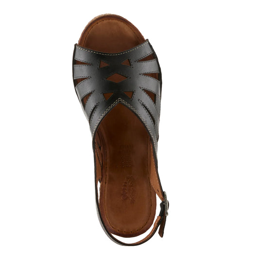 SPRING STEP WOMEN'S CATHY SANDALS BLACK SPRING STEP WOMEN'S CATHY SANDALS BLACK