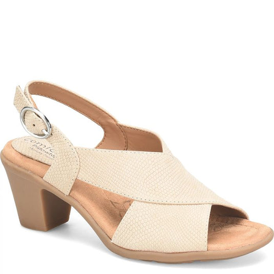 Comfortiva Women's Katara Back Strap Sandal Cream