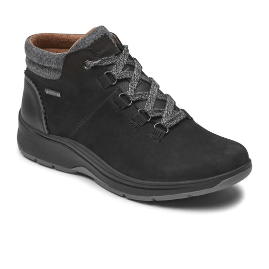 Cobb Hill Women's Pyper Waterproof Boot- Black Nubuck