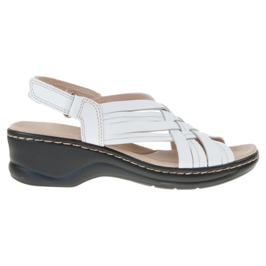 Women's Clarks Lexi Carmen Slingback Sandal White Leather Women's Clarks Lexi Carmen Slingback Sandal White Leather