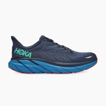 Hoka One One Men's Clifton 8 Sneaker Outer Space/Vallarta Blue Hoka One One Men's Clifton 8 Sneaker Outer Space/Vallarta Blue