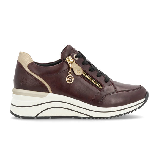 Remonte Women's Eleni Sneaker Cerise/Ginger Gold Remonte Women's Eleni Sneaker Cerise/Ginger Gold