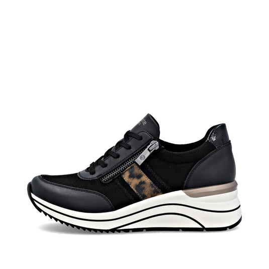 Remonte Women's Eleni Sneaker Black/Bruan Remonte Women's Eleni Sneaker Black/Bruan