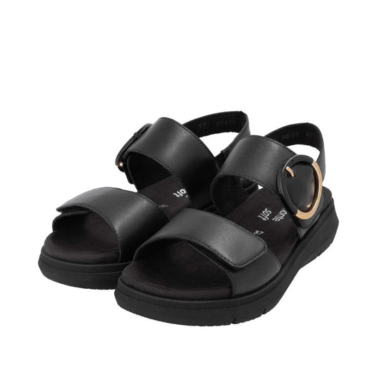 Remonte By Rieker Jocelyn D2K50 Wedge Sandal Black Remonte By Rieker Jocelyn D2K50 Wedge Sandal Black