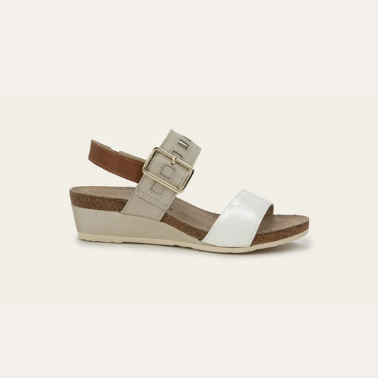 Naot Women's Dynasty Sandal Porcelain Patent/Ivory/Latte Naot Women's Dynasty Sandal Porcelain Patent/Ivory/Latte