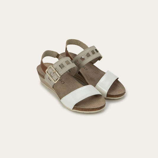 Naot Women's Dynasty Sandal Porcelain Patent/Ivory/Latte Naot Women's Dynasty Sandal Porcelain Patent/Ivory/Latte