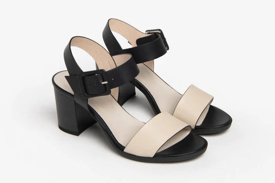 NeroGiardini Women's E318654D Block Heel White/Black