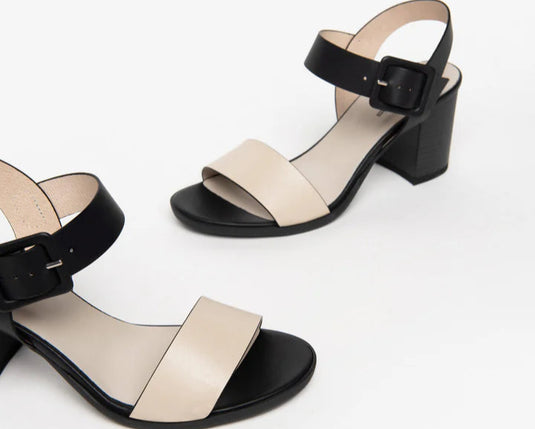 NeroGiardini Women's E318654D Block Heel White/Black NeroGiardini Women's E318654D Block Heel White/Black