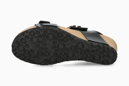 Mephisto Women's Lissandra Wedge Sandals Black Patent Mephisto Women's Lissandra Wedge Sandals Black Patent