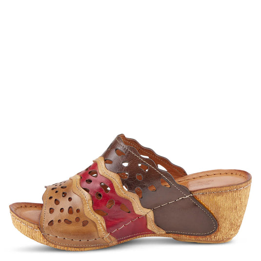 Spring Step Women's Footy Wedge Sandal Brown Multi Spring Step Women's Footy Wedge Sandal Brown Multi