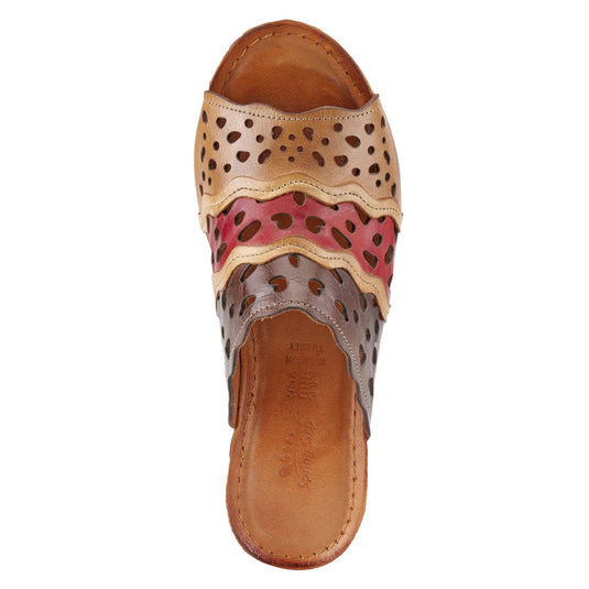 Spring Step Women's Footy Wedge Sandal Brown Multi Spring Step Women's Footy Wedge Sandal Brown Multi