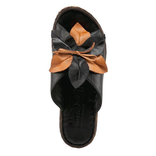 SPRING STEP HILARY SLIDE SANDALS BLACK SPRING STEP HILARY SLIDE SANDALS BLACK