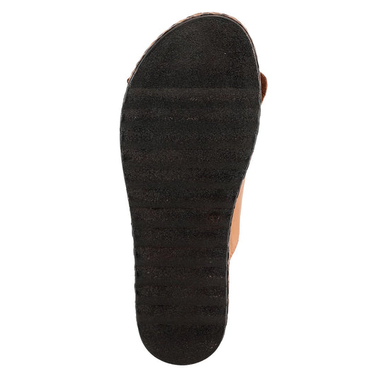 SPRING STEP HILARY SLIDE SANDALS CAMEL SPRING STEP HILARY SLIDE SANDALS CAMEL