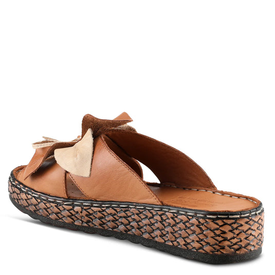 SPRING STEP HILARY SLIDE SANDALS CAMEL